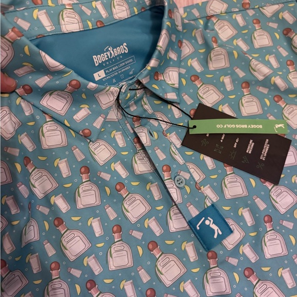 Nwt Men’s bogey bros patron golf shirt size large - Picture 2 of 7